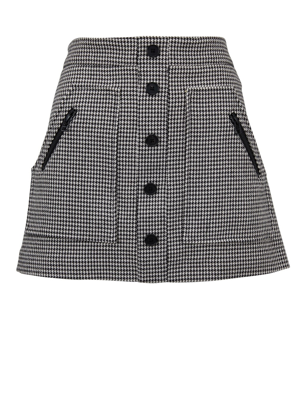 Veronica Beard | Monroe Houndstooth Mini Skirt 2 Black White